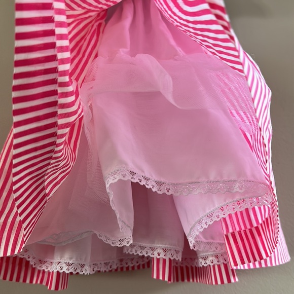 Pretty Originals - England - Pink Candy Striped Smocked Dress - Picture 3 of 5